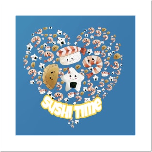 Cute Sushi Time Design Posters and Art